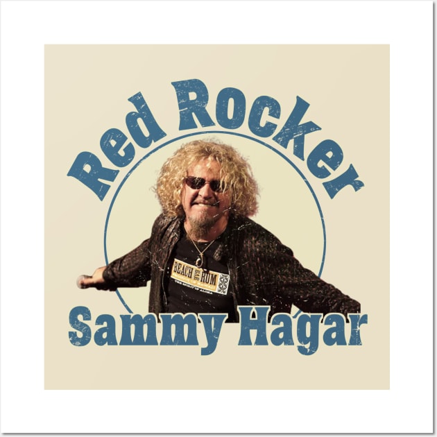 Retro Sammy Hagar The Red Rock Wall Art by OnimakoArt